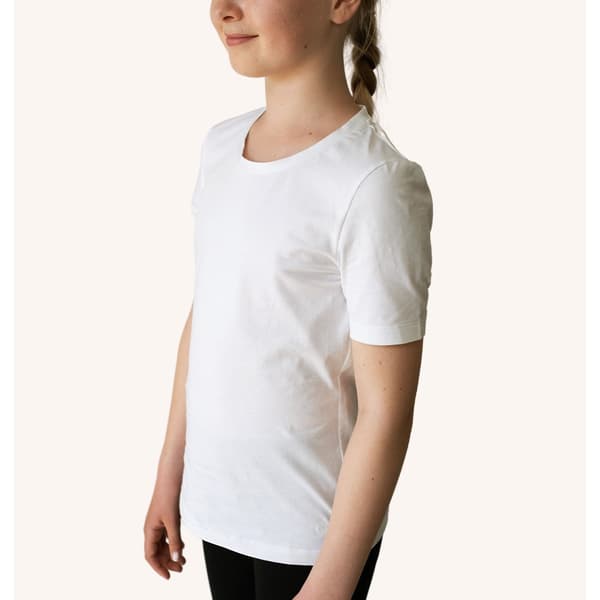 T-shirt Børn Alignment Bomuld Hvid XXS