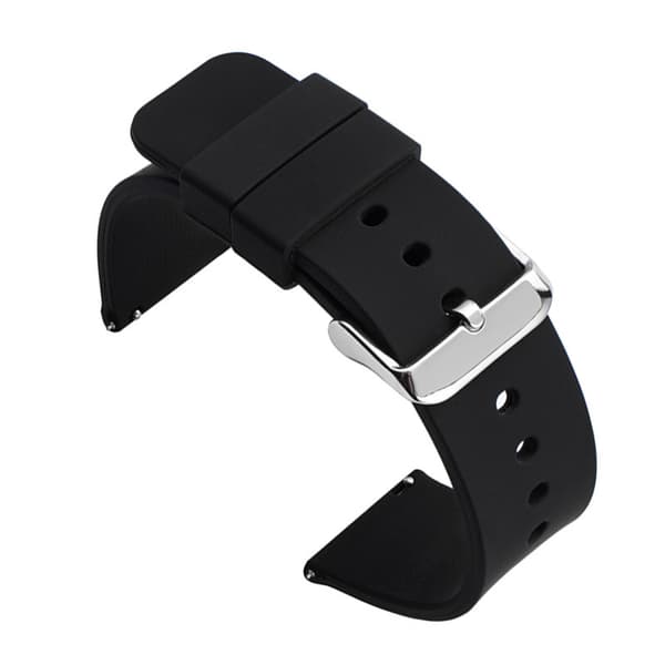 Universalt Klockarmband i Silikon Black 24 mm