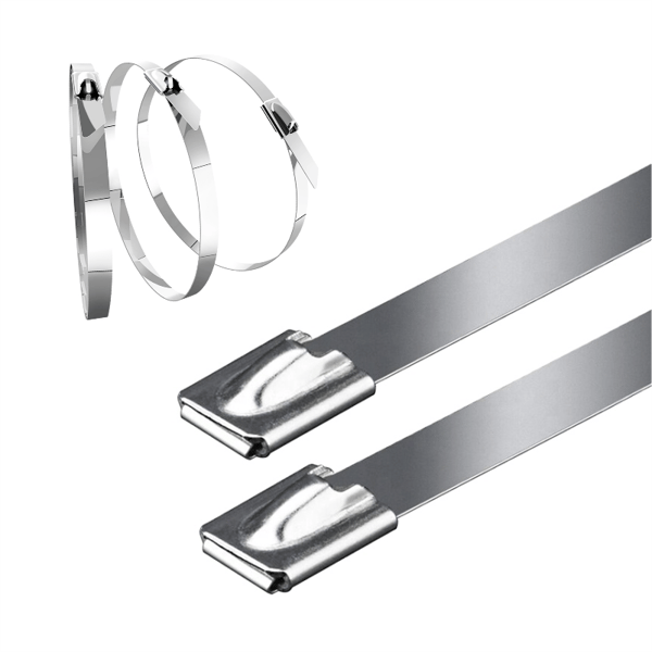 Buntebånd i rustfritt stål 20-pak Silver 200 mm