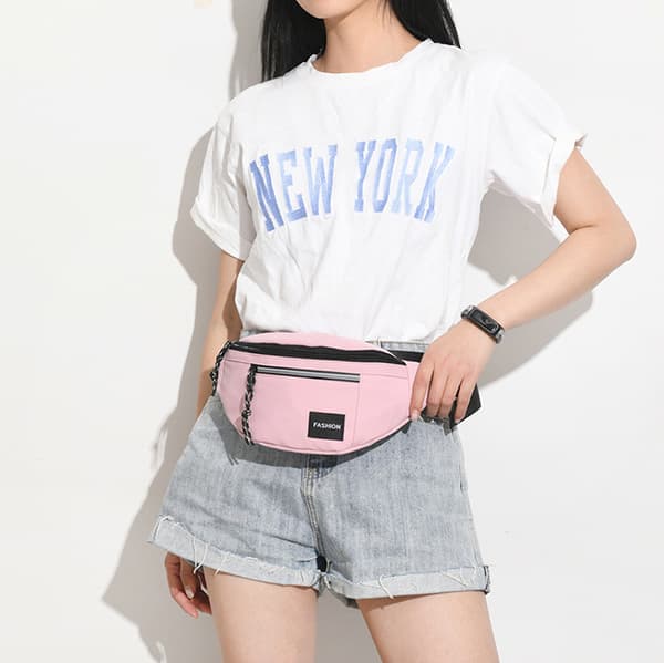Stänksäker midjeväska crossbody väska Pink