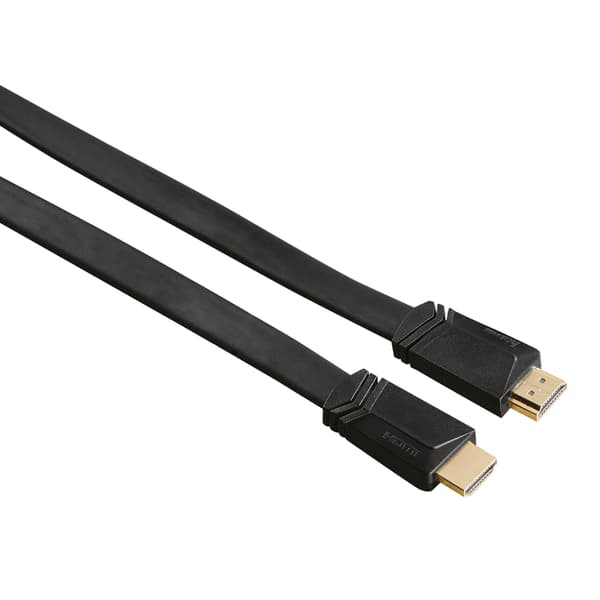 HAMA HDMI Ethernet-kabel flad sort 3m