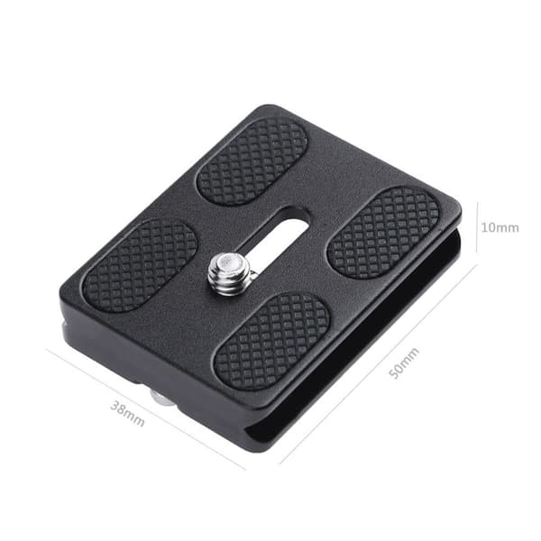 PU50 Kamera stativ monteringsplade Quick release plade til DSLR kamera Black