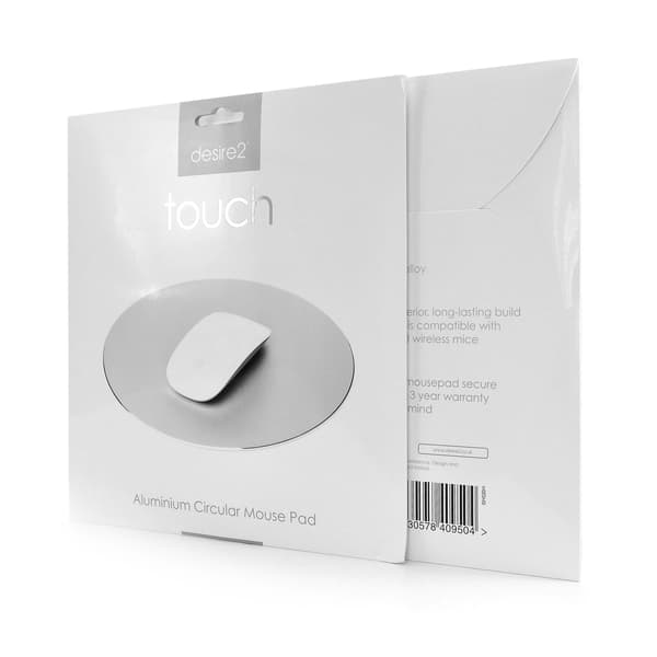 Musematte Premium Aluminium Rund Sølv
