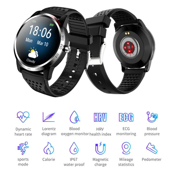 Smartwatch med blodtryk og pulsmåler