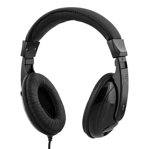 Headphones with volume control, 1x3.5mm, black