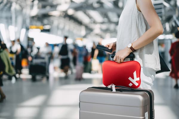 Travel Pillow Mini - Red / White