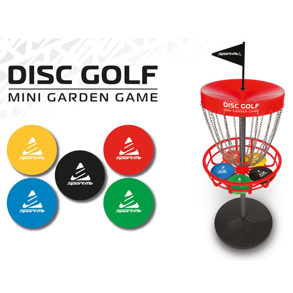 Discgolfsæt med kurv