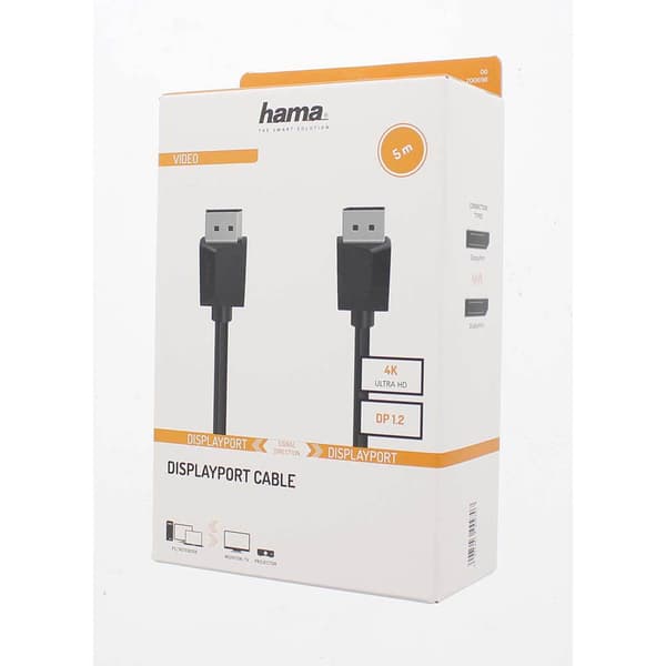 Kabel DisplayPort 1.2 Ultra-HD 4K 5m Sort