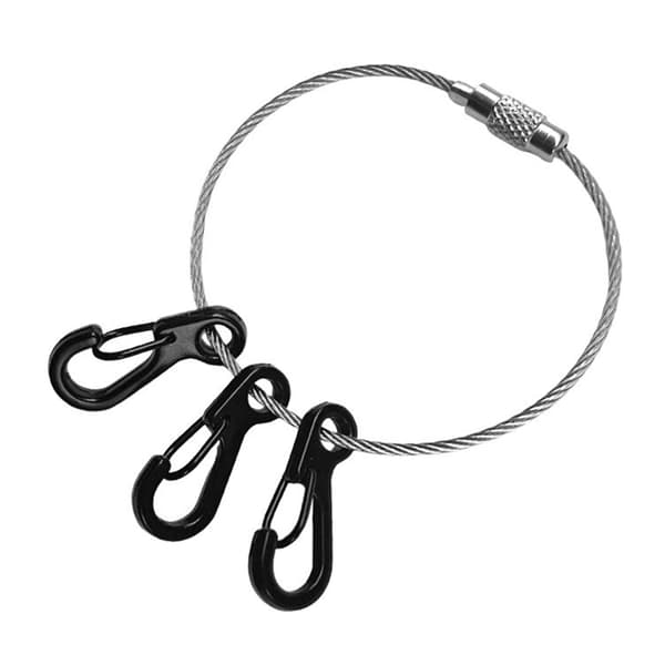 3-Pack Mini Tactical Buckle Nyckelring, Aluminiumlegering Karbinhake