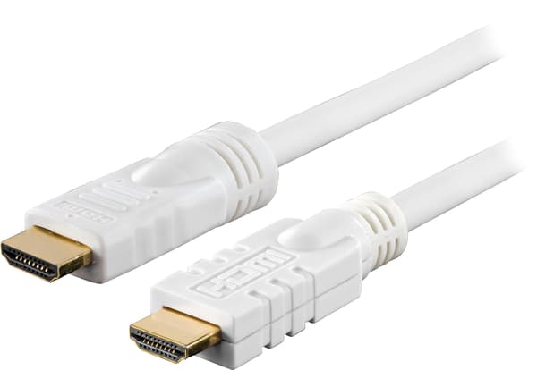 Active HDMI cable, HDMI High Speed with Ethernet, 15m, white