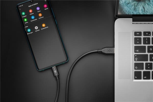 Synkroniser og lad Super Speed USB-C â„¢ til USB A 3.0 ladekabel13868