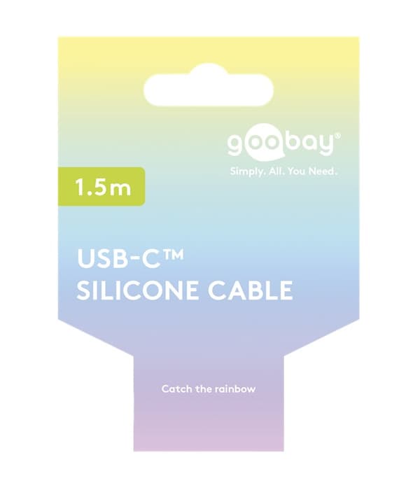 USB-C™-silikonkabel, 1,5 m, Pink