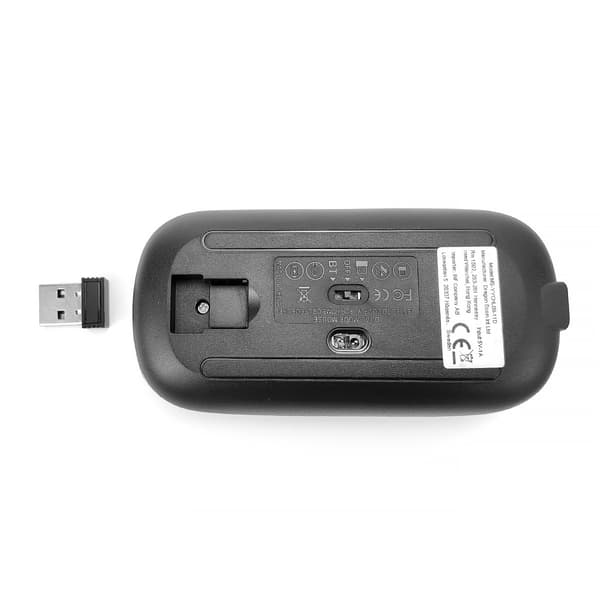 Trådløs mus - 2,4G + Bluetooth dobbelttilstand belyst sort