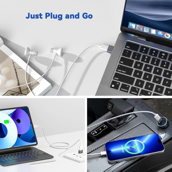 4-pak USB til Type-C 3.2 Adapter Sæt: 2 USB til Type-C & 2 Type-C til USB Adaptere, Kompatibel med Smartphones og Laptops