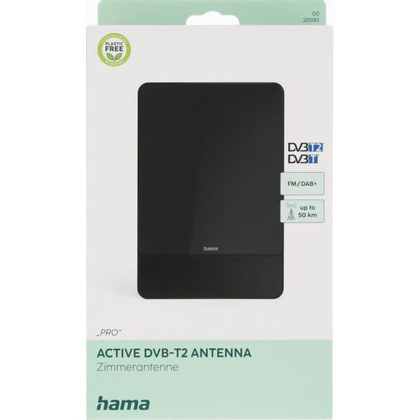 Sisäantenni Pro 45 DAB+/DAB/DVB-T2/FM Flat Musta