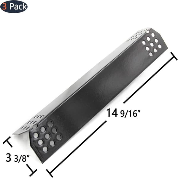 Varmeplate for gassgrill, sort - 3 stk.