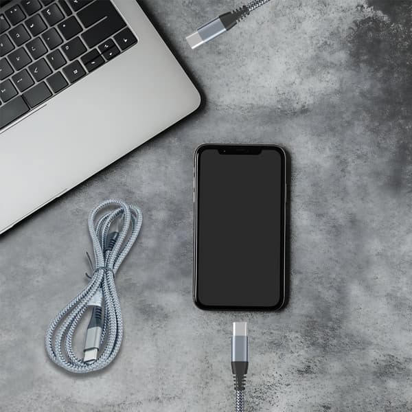 USB-C ladekabel 60 W hurtiglading Grey 1 m