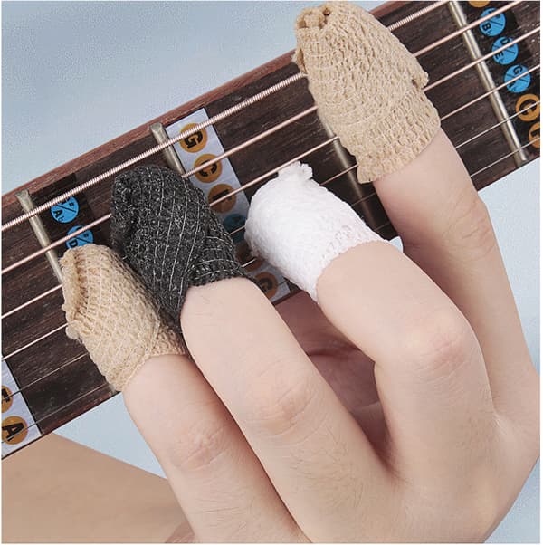 Fingerskydd för gitarr, smärtlindrande fingerskydd för gitarrister Beige 2.5 cm