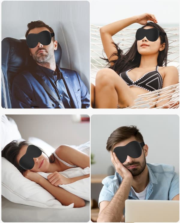 3D sovemaske Black