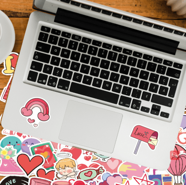 Love Heart Stickers, 50-pack MultiColor N13