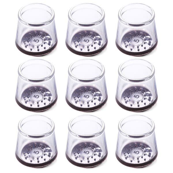 Möbeltassar / skydd för möbelben 16-pack Transparent+Brown S