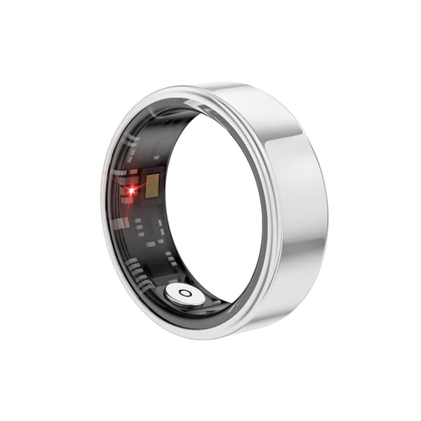 Smart Ring med 30 dagers batteritid, IP68 vanntett, hjertefrekvens, oksygennivå og søvnovervåking Silver 11