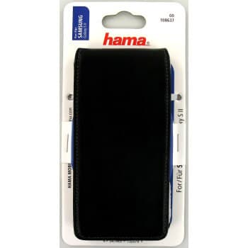 Mobiltaske Samsung Galaxy S2 Flip-Front Sort Læder