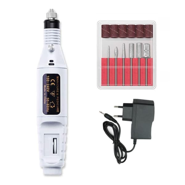 Elektrisk neglefil med 6 bits White