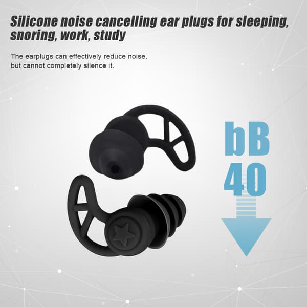 Ørepropper 40 dB støjreduktion 1 par Black