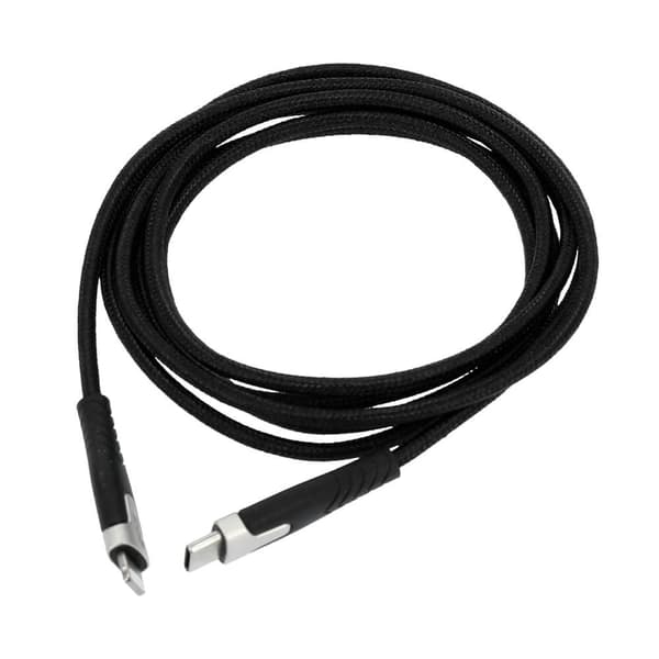 Ladekabel PRO USB-C til Lightning C94 1.5m Sort Kevlarkabel m/Metalkobling