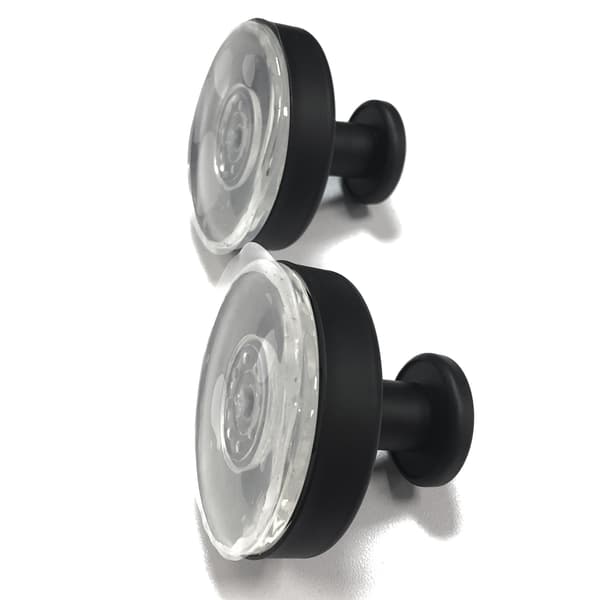 Krok med sugekopp, 2 stk Black