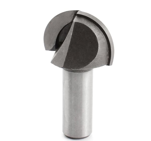 1/4" skaft med rund nese fresebit - 25,4 mm diameter