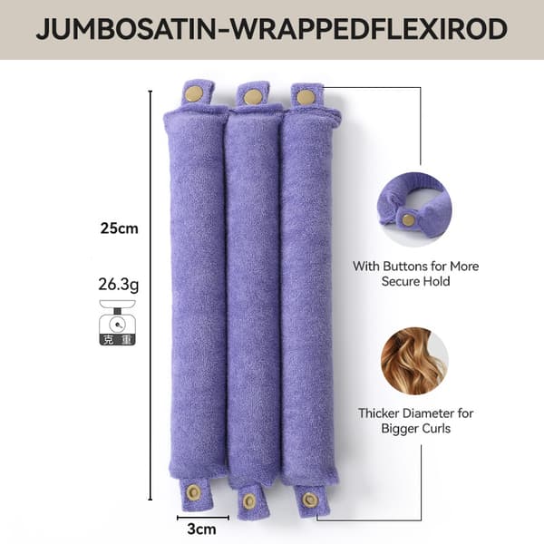 Band för Värmefria Lockar, 3-pack Purple