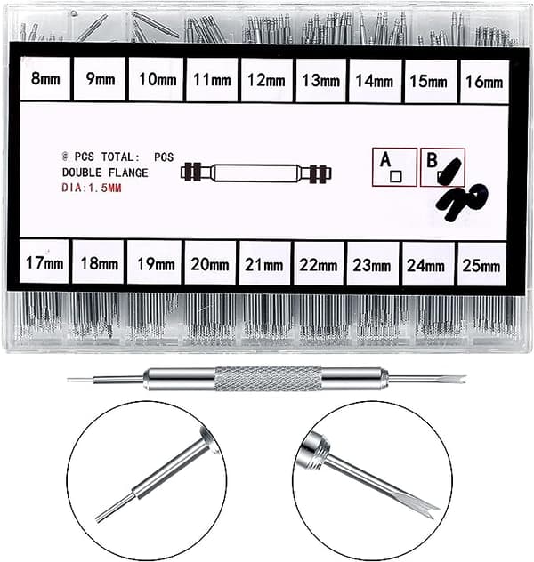 Fjederstift til ure 8-25 mm 144-Piece