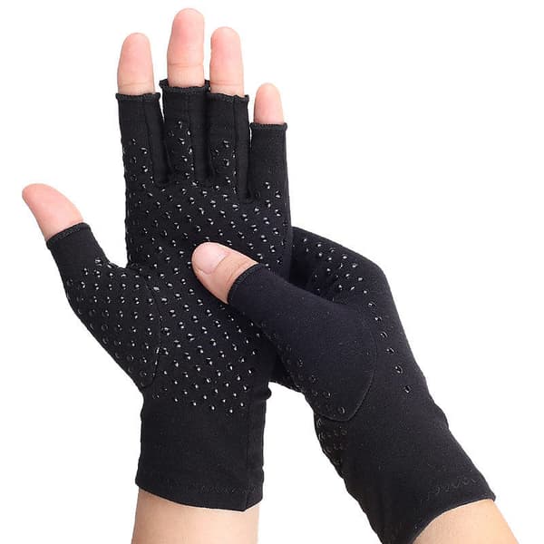 Kompressionshandsker Halvfinger 1 Par Black S