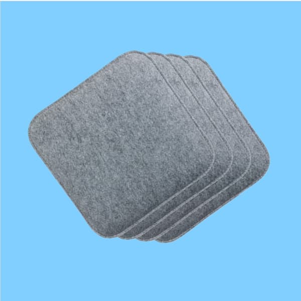 Sett med 4 Filt Stolputer - Memory Foam Puter for Kafé- og Restaurantstoler Grey