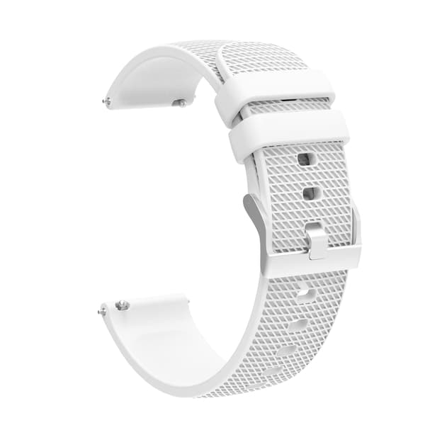 Silikonemønster urrem til Garmin Vivoactive 4 18mm White