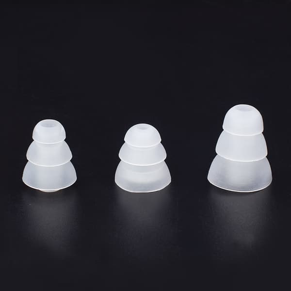 Silikon ørepropper for 4-4,5 mm, 3 størrelser Transparent
