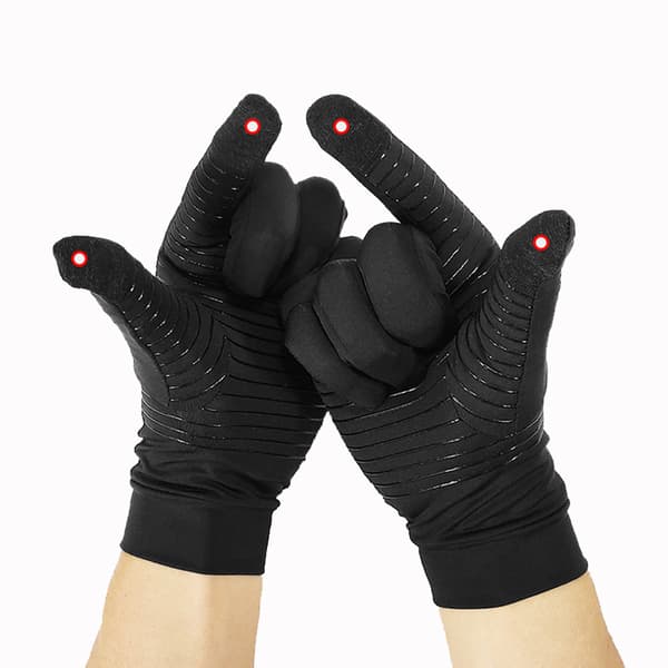 Kobberfiber cykelhandsker - Fuldfinger Touchscreen M