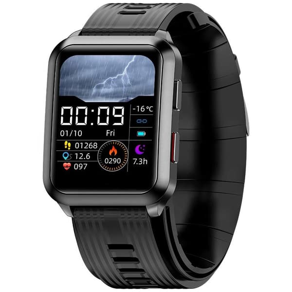 Smartklokke blodtrykksmåler Black