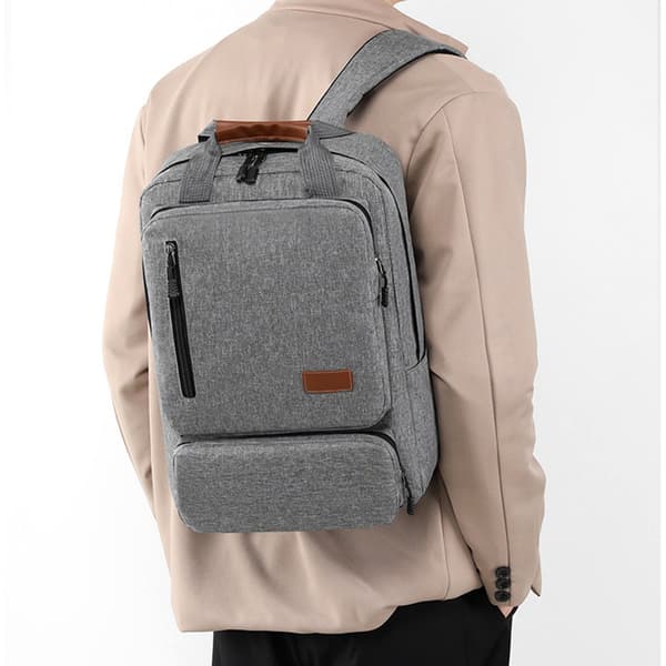 Multifunktionell bärbar nylonryggsäck Grey