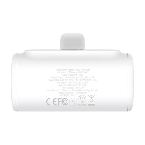 Powerbank OS-Baseus Compact IP 5000mAh 20W (hvit)