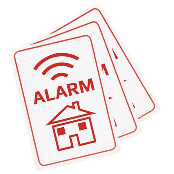 Alarmetikett 3stk / pakke