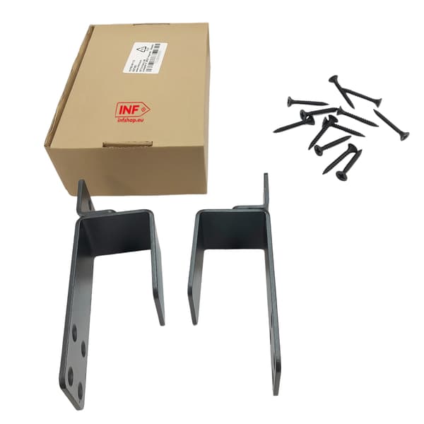 Kraftig Dörrspärr med Säkerhetsstångsfäste 2-pack