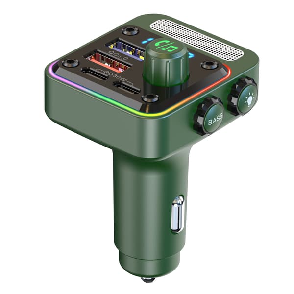 Bil Bluetooth FM-sender Bluetooth V5.0 Green