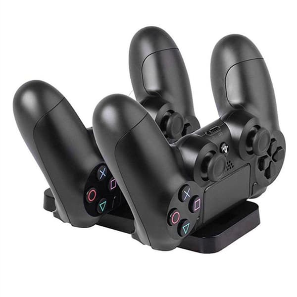 Dobbel ladestasjon for 2 PS4-kontrollere