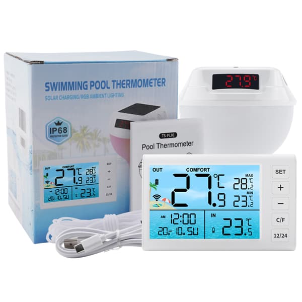 Flytande Pooltermometer med LED-Display, TS-PL01