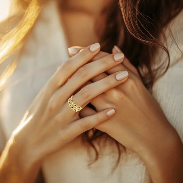 Justerbar Antistressring i Koppar Gold 17 mm