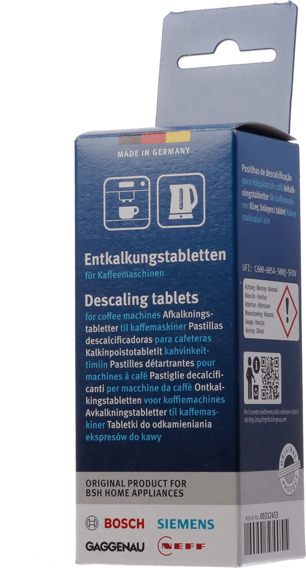 Afkalkningstabs til kaffemaskiner og elkedler