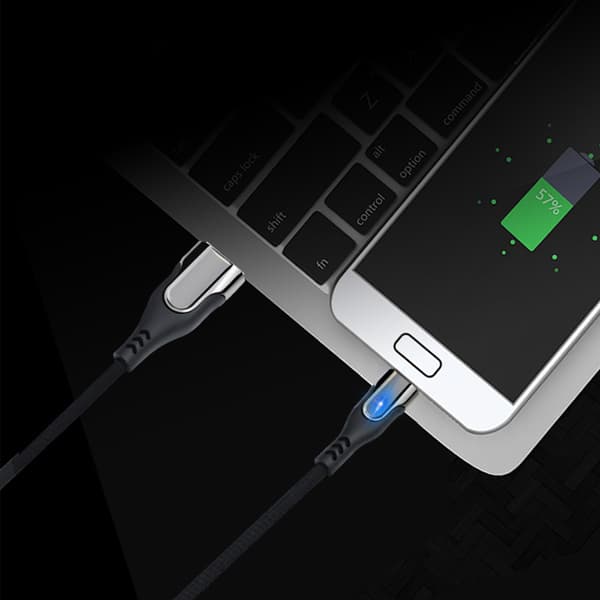 USB C hurtigladekabel Black 1.2 m